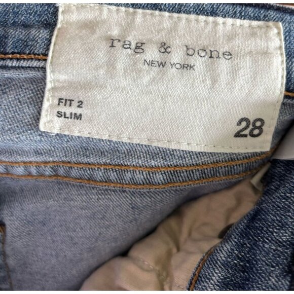 Rag & Bone Mens Slim Fit 2 Classic Denim Blue Jeans Size 28 - Picture 8 of 9